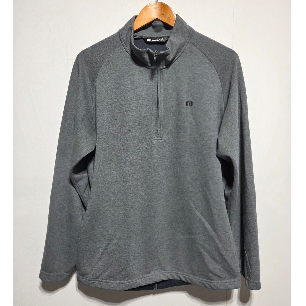 Travis Matthew Upgraded Gray Quarter Zip Pullover Size Large